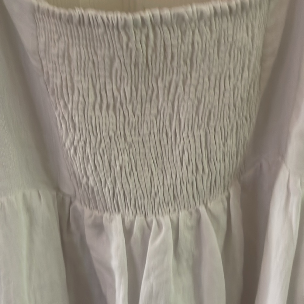 Elegant White Maxi Dress Linen - Picture 4 of 5